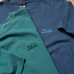 Shhh... Embroidered T - Midnight