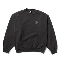 Shhh Embroidered Crew Neck - Made in USA - Vintage Black