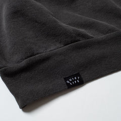 Shhh Embroidered Crew Neck - Made in USA - Vintage Black