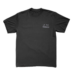 La Vie Tranquille Embroidered T - Vintage Black - MEDIUM ONLY
