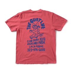 Skating Cat T - Coral