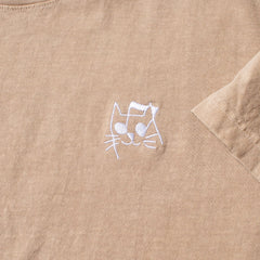 Music Cat Embroidered T - Mushroom - Made in USA