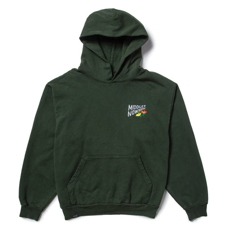 Lonely Palm Middle of Nowhere Embroidered Hood - Forest Green - Made in USA