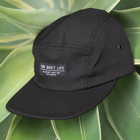 Foundation 5 Panel Camper Hat - Made in USA - Black (FA25)