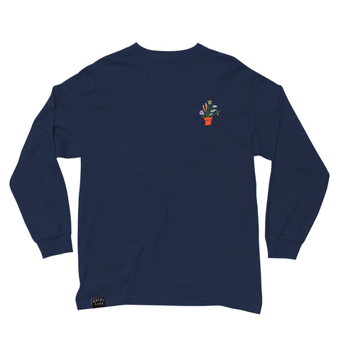 Plants Embroidery Long Sleeve T